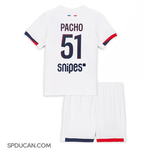 Dječji Nogometni Dres Paris Saint-Germain Willian Pacho #51 Gostujuci 2025-26 Kratak Rukav (+ Kratke hlače)